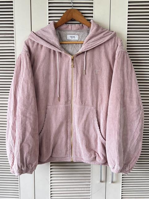 CELINE Celine Pink Corduroy Hooded Jacket