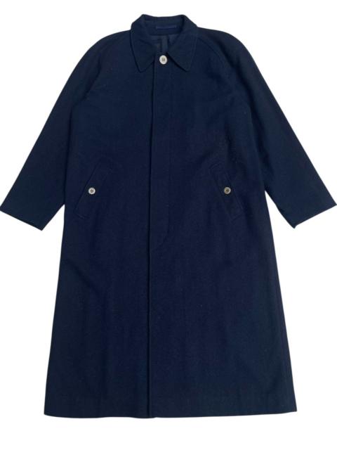 Other Designers PPFM - Peyton Place Wool Dark Navy Overcoat Hidden Placket