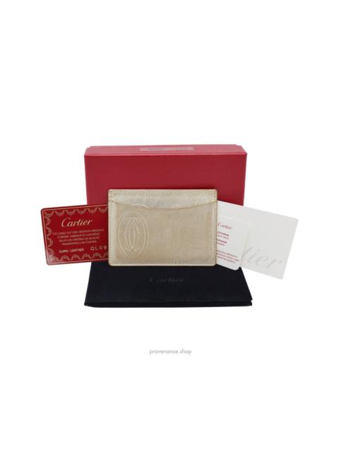 Cartier Card Holder Wallet - Gold Leather