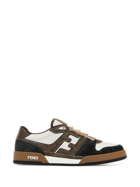 FENDI Fendi Men Multicolor Leather And Suede Fendi Match Sneakers