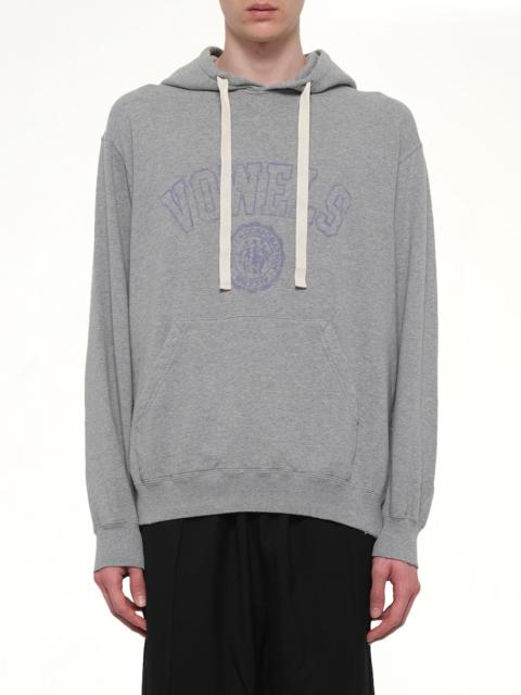 vowels Faded Collegiate Hoodie in Grey Heather