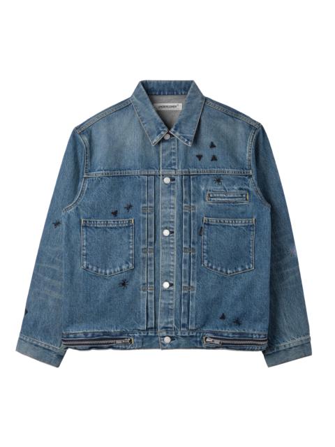 UNDERCOVER Undercover Embroidered Denim Jacket Indigo