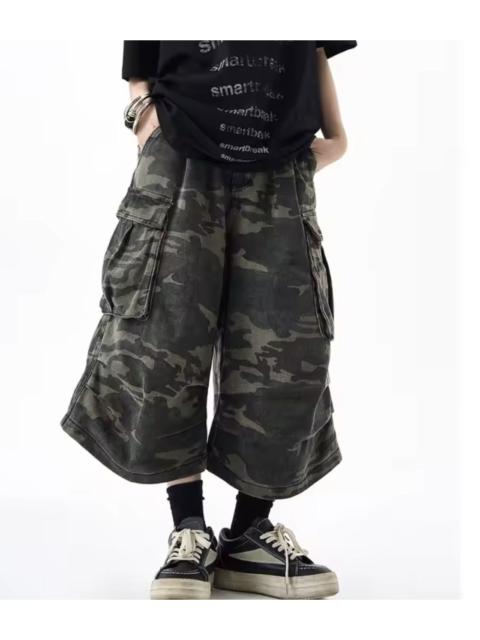 Other Designers Japanese Brand - Unisex washed loose baggy military outdoor cargo shorts