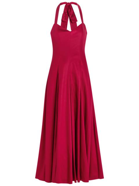 Alice + Olivia Alice + Olivia Isabelle Pleated Stretch-sateen Midi Dress