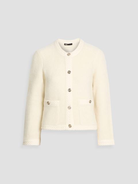 maje Bouclé-knit alpaca and wool-blend cardigan