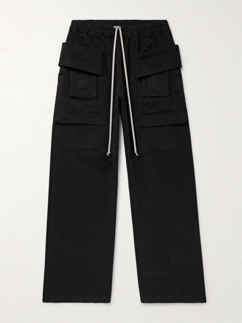 Creatch Wide-Leg Cotton-Twill Drawstring Cargo Trousers