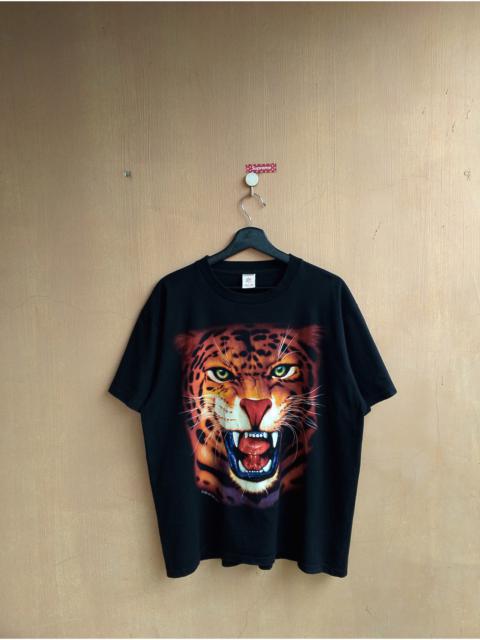 Other Designers Vintage wild cat jaguar big print glow in the dark animal tee