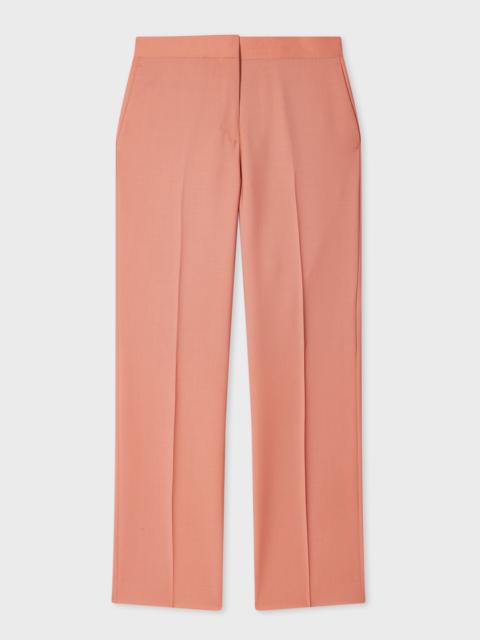 Paul Smith Women's Pink Slim-Fit Wool-Mohair Trousers