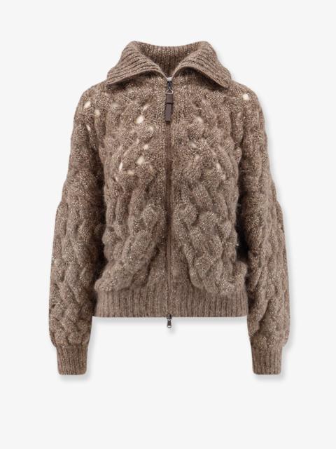 Brunello Cucinelli Brunello Cucinelli Perforated Cardigan With Micro-Sequins
