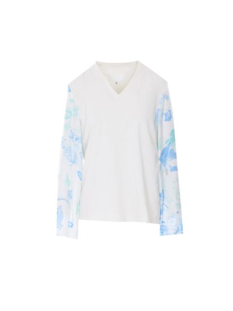Maison Margiela Maison Margiela Women Long Sleeves T-Shirt With Floral Print