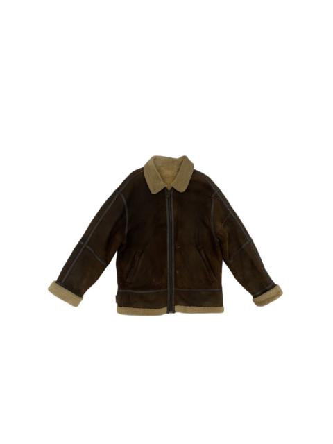Other Designers Japanese Brand - VTG 90’s B-3 Indians Genuine Leather Shearling Jacket