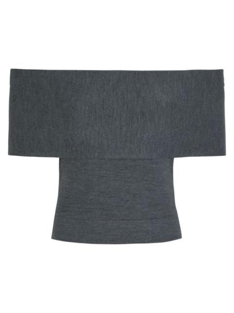 SIMKHAI Simkhai Callahan Off-the-shoulder Wool top