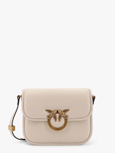 Pinko Love Box Leather Crossbody Bag