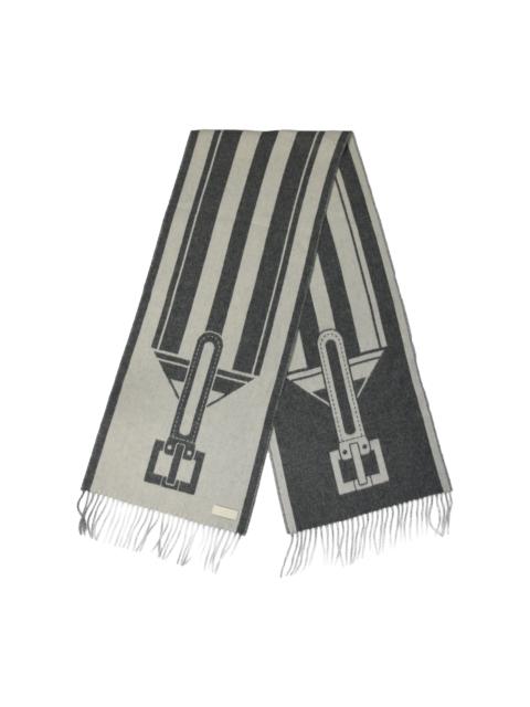Hermès Hermes Casaque Cravache Scarf Gris Flanelle