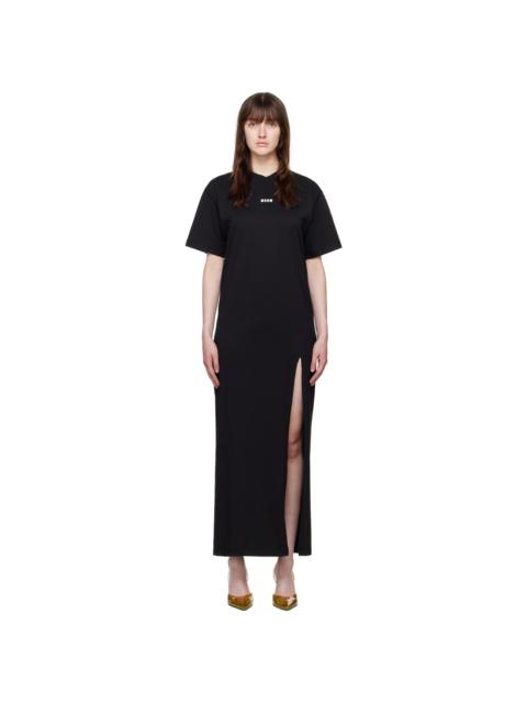 MSGM Black Oversized Maxi Dress