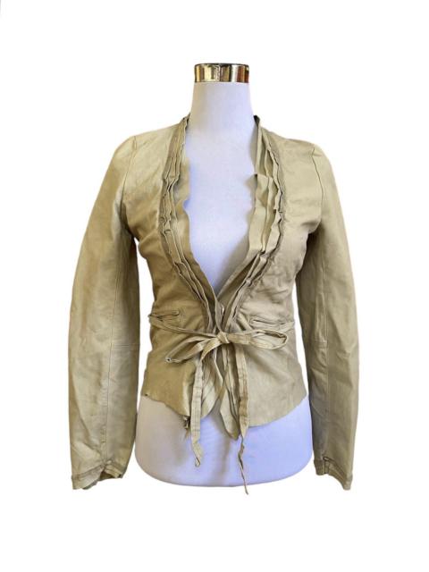 Other Designers Designer - Japanese Brand Estnation Lamb Leather Blouse