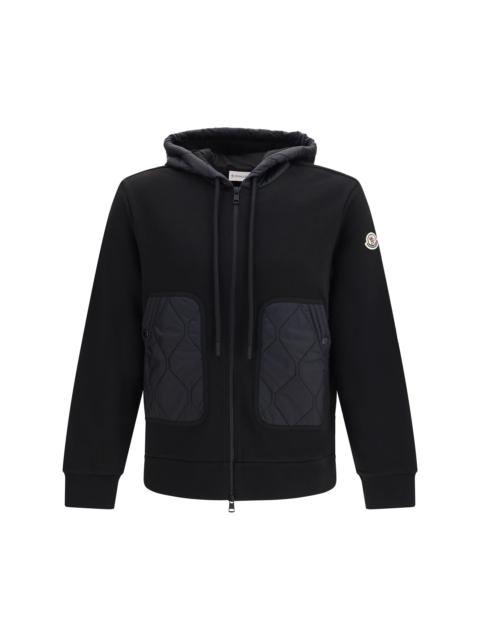 Moncler Moncler Hooded Zip-up Sweatshirt Black Men