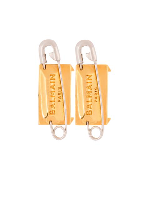 Balmain Safety pin earrings