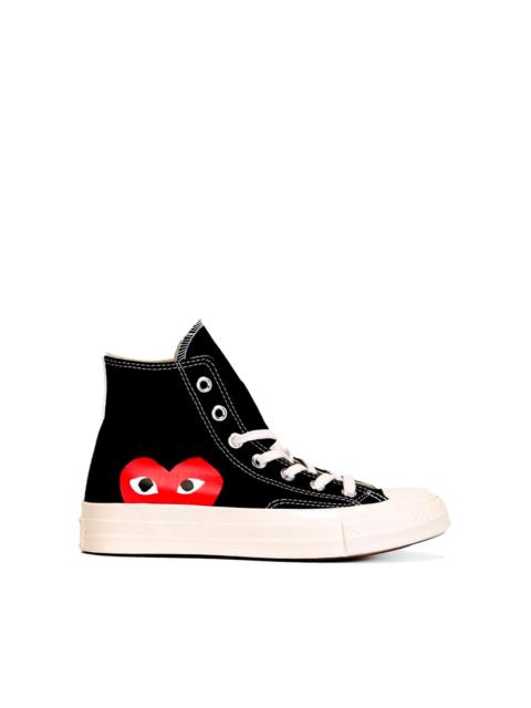 Comme des Garçons PLAY CONVERSE HIGH 'CHUCK TAYLOR' SNEAKERS - BLACK