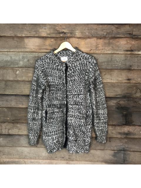 Other Designers Edwin - Something Edwin Grey Shaggy Fur Mohair cardigan Knit #6986