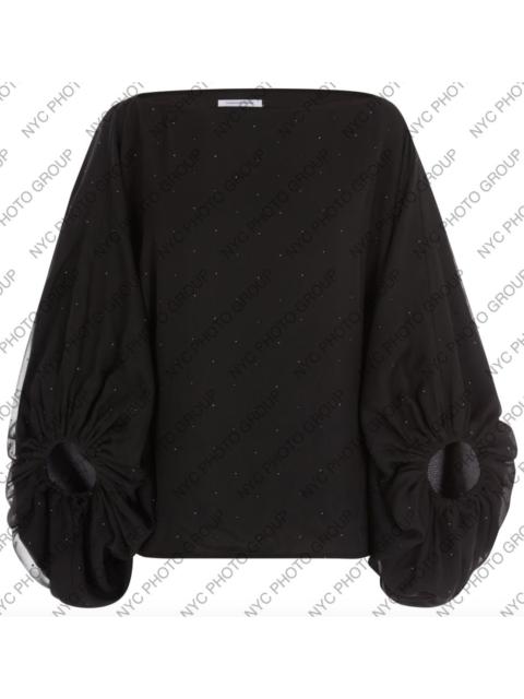 CAVANAGH BAKER Crystal Silk Georgette Scarf Blouse