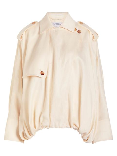 GABRIELA HEARST Gabriela Hearst Hunt Drawstring Linen Trench Jacket