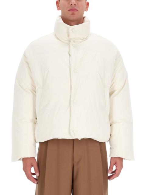 AMI Paris "AMI DE COEUR" TAFFETA DOWN JACKET WITH HIGH COLLAR