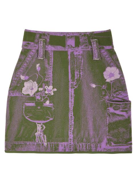 PH5 PH5 Daisy Patterned-intarsia Knitted Mini Skirt