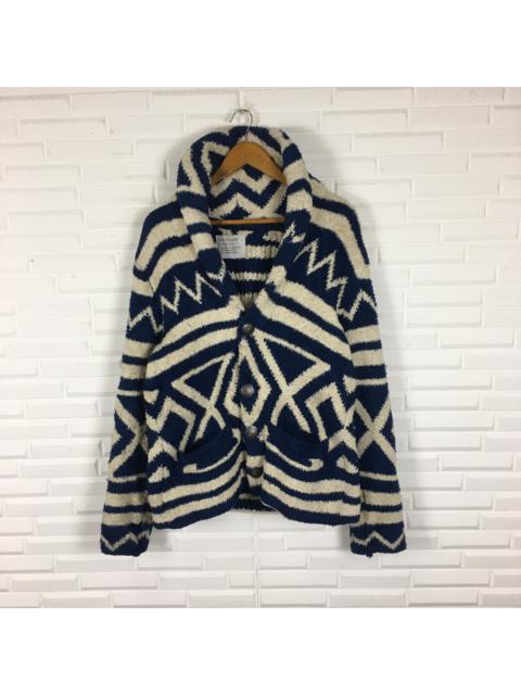 Other Designers Very Rare - Japanese Geometry Shawl Collar Fleece Cardi