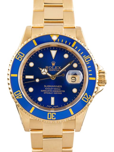 ROLEX Pre-owned Rolex Submariner ref 16618 Blue Dial