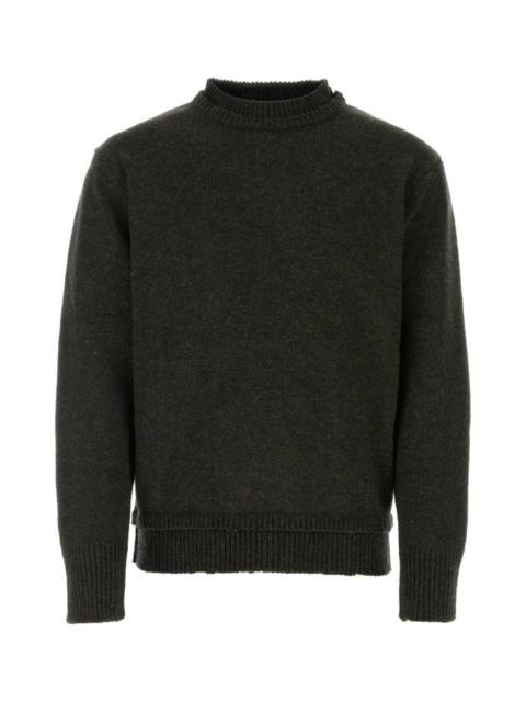 Maison Margiela Man Charcoal Wool Blend Sweater