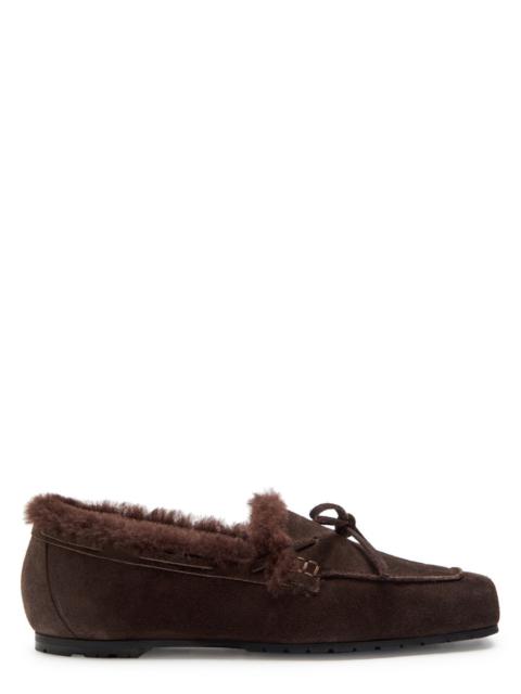 Aeyde Aeyde Jasper Shearling-lined Suede Loafers