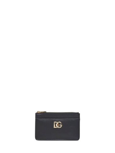 Dolce & Gabbana Dolce & Gabbana Women Black Calf Leather Logo Card Holder