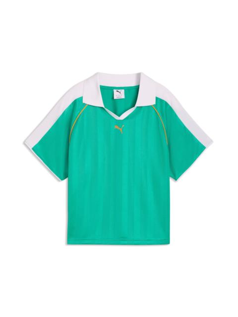 PUMA PUMA T7 Relaxed Football Jersey in Vibrant Green at Nordstrom