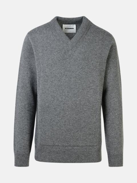 Jil Sander GREY VIRGIN WOOL SWEATER