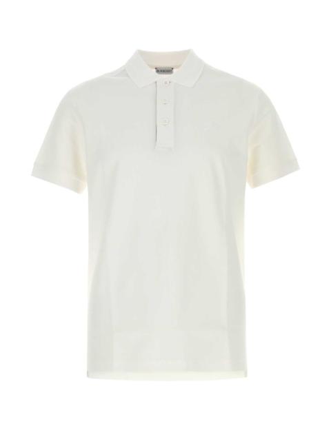 Burberry Burberry Men White Piquet Polo Shirt