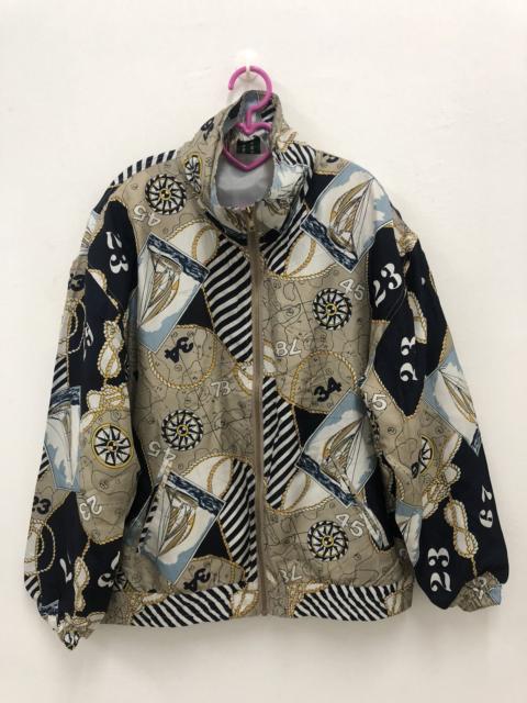 Other Designers Rare 90s Vintage EVR Silk Full Print Bomber Baroque Jacket