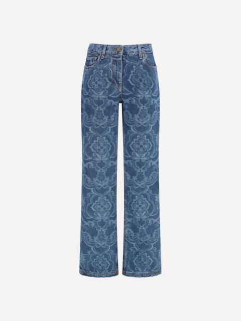 Etro Ornamental jacquard denim Jeans