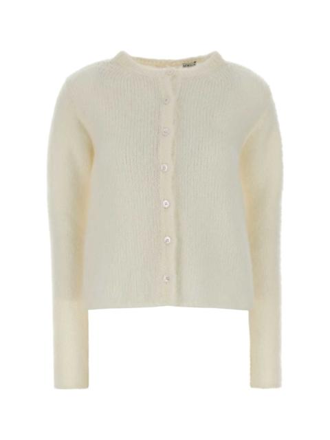 Loewe Ivory Stretch Mohair Blend Cardigan