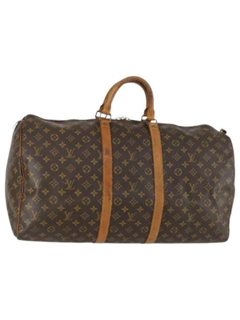 Louis Vuitton Keepall leather travel bag