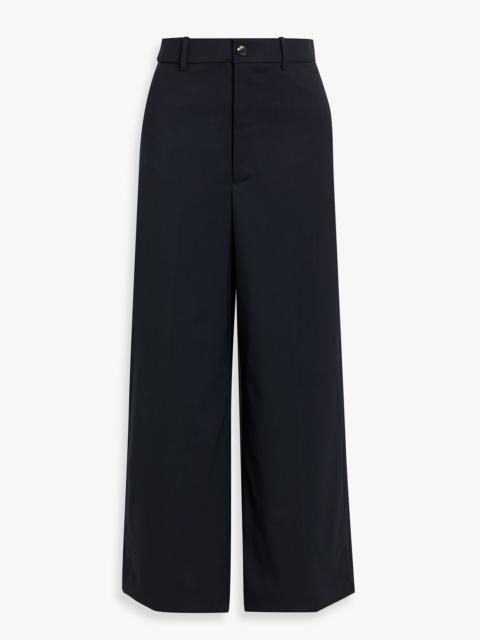 NILI LOTAN Emerald wool-blend twill wide-leg pants