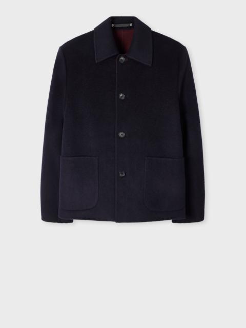 Paul Smith Navy Double-Face Wool-Blend Short Coat