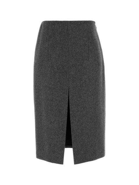 Prada Prada Women Dark Grey Wool Skirt