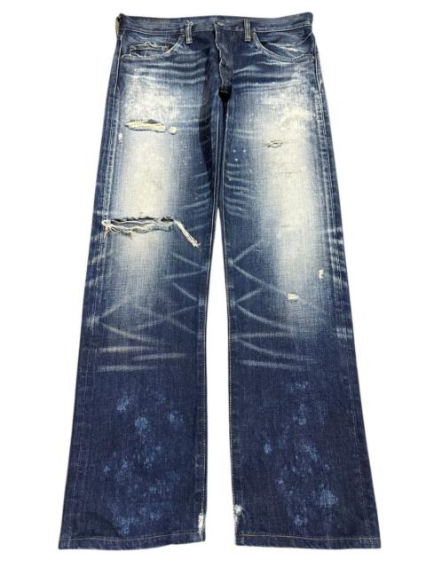 Other Designers Streetwear - Vintage Japanese Brand Blue Faded Wash Distressed Jeans