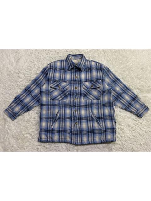 Other Designers Uniqlo Sherpa Lined Checked Flannel Jacket