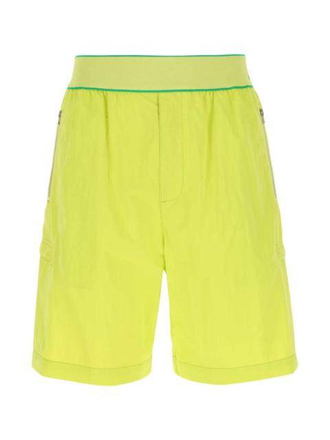 Bottega Veneta Acid Green Nylon Bermuda Shorts