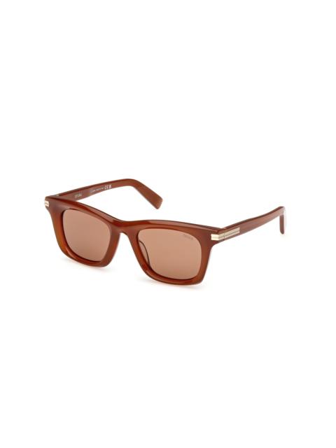 ZEGNA Zegna Brown Square Men's Sunglasses EZ0270-F 45E 52