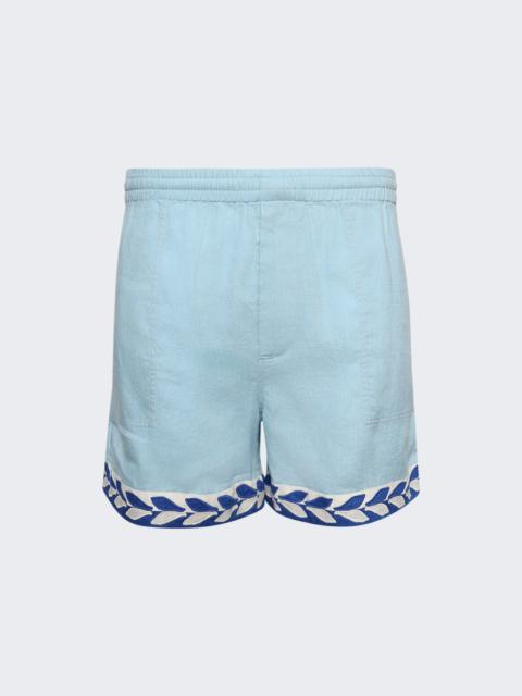 BODE Seedling Stripe Shorts White Blue