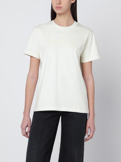 A.P.C. T-shirt with crew neck in ecru with logo