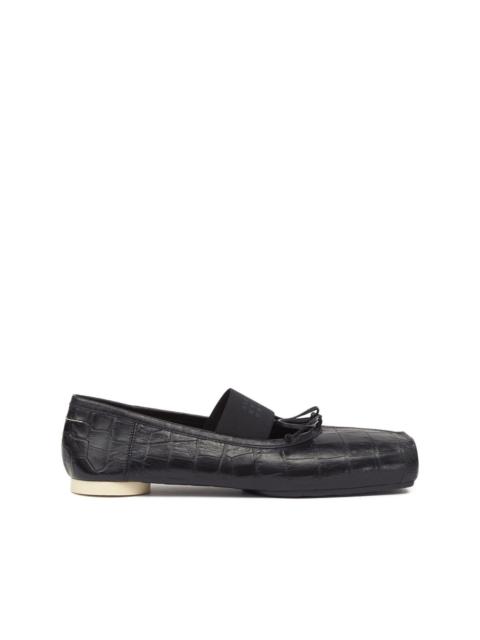 MM6 Maison Margiela crocodile-embossed ballet flats